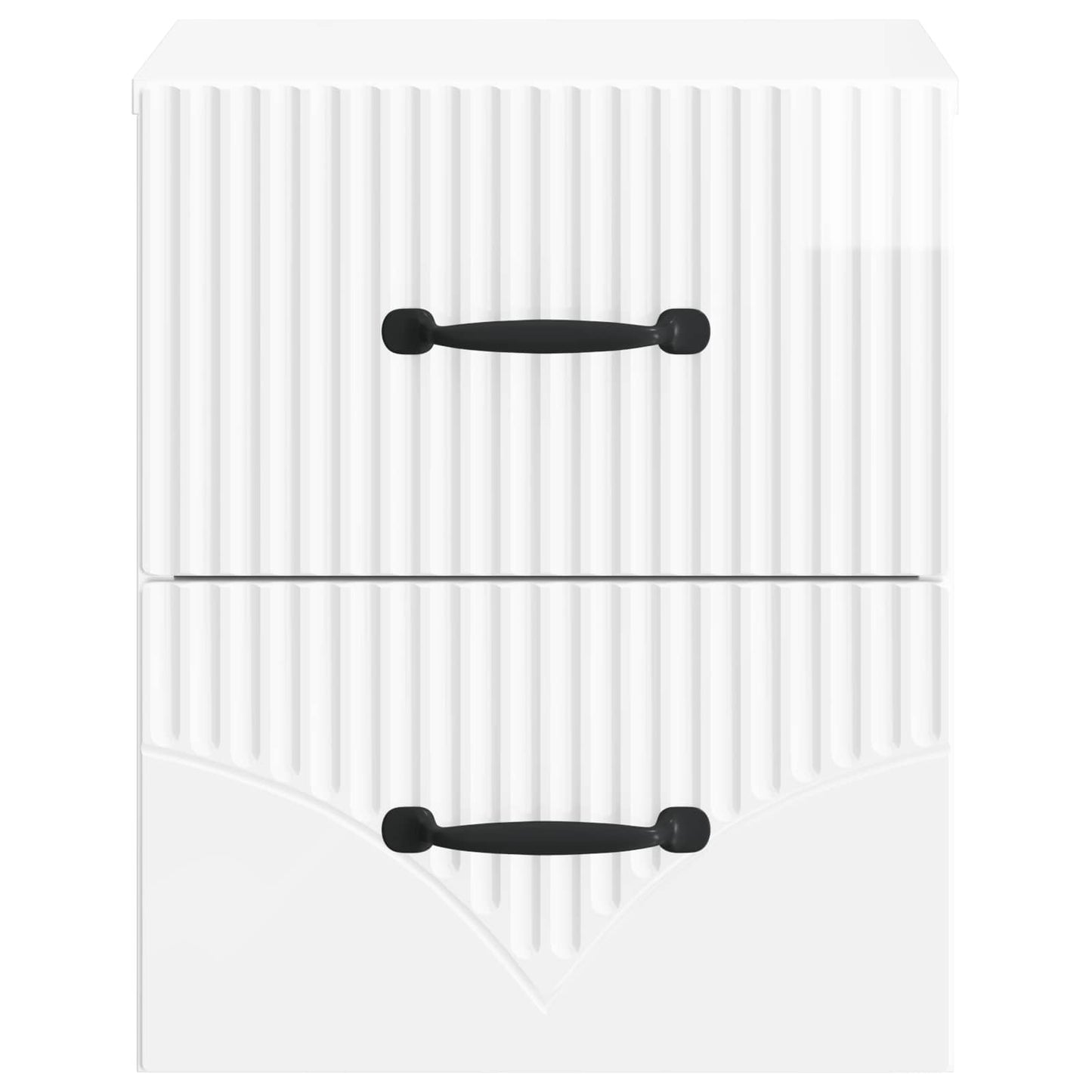 Mobiletto da notte a muro 2 pcs Bianco Lucido 34,5 x 33 x 40 cm | homemem39