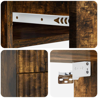 Mobiletto da notte a muro Rovere Fumo 34,5 x 33 x 40 cm | homemem39