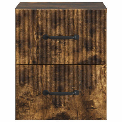 Mobiletto da notte a muro Rovere Fumo 34,5 x 33 x 40 cm | homemem39