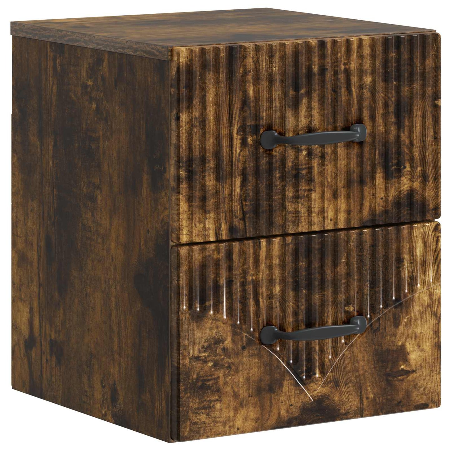 Mobiletto da notte a muro 2 pcs Rovere Fumo 34,5 x 33 x 40 cm | homemem39