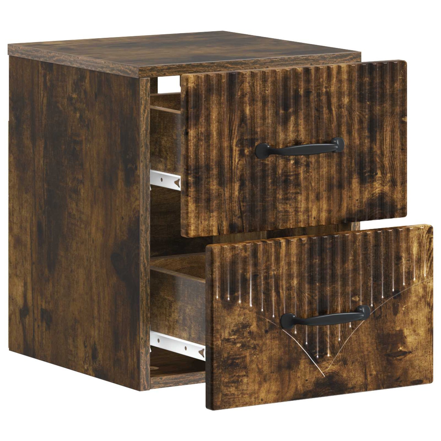 Mobiletto da notte a muro 2 pcs Rovere Fumo 34,5 x 33 x 40 cm | homemem39