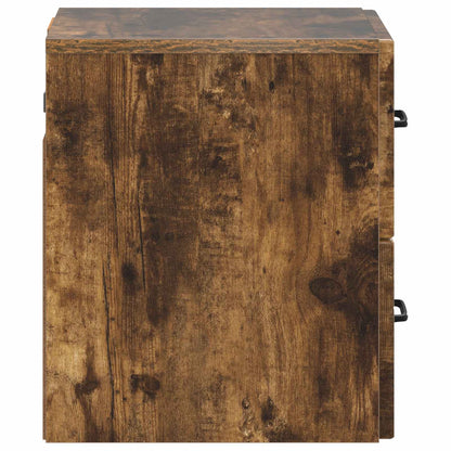 Mobiletto da notte a muro 2 pcs Rovere Fumo 34,5 x 33 x 40 cm | homemem39