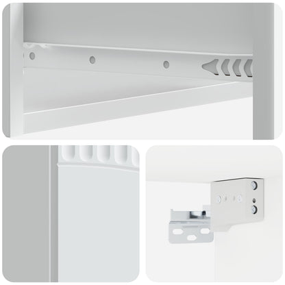 Tavolino da Parete Laterale Bianco 59 x 34,5 x 17 cm | homemem39