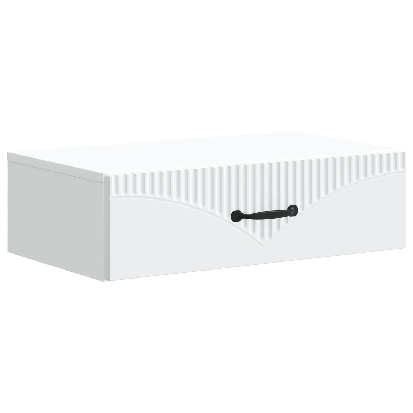 Tavolino da Parete Laterale Bianco 59 x 34,5 x 17 cm | homemem39