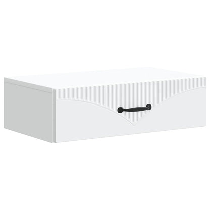 Tavolino da Parete Laterale Bianco 59 x 34,5 x 17 cm | homemem39
