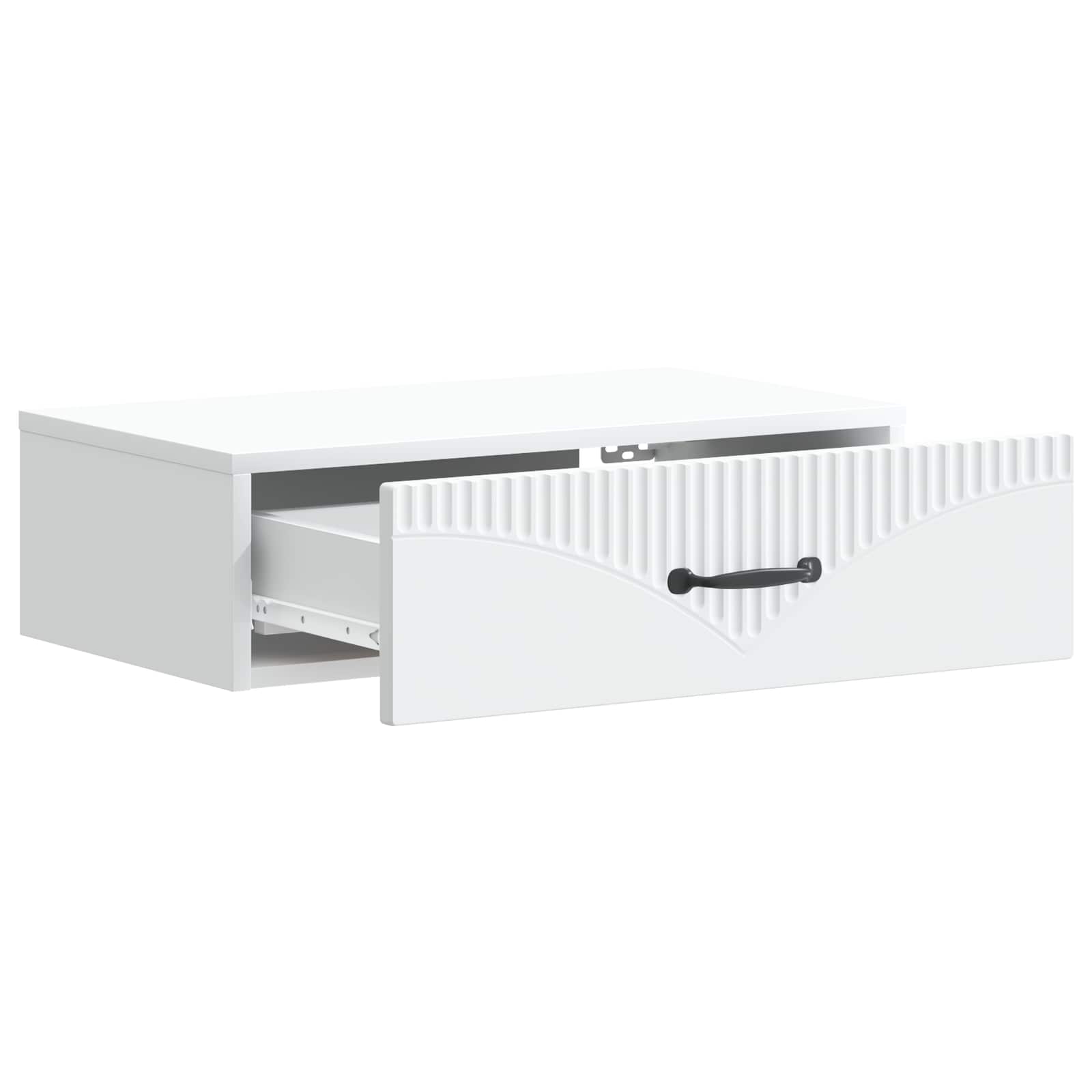 Tavolino da Parete Laterale Bianco 59 x 34,5 x 17 cm | homemem39