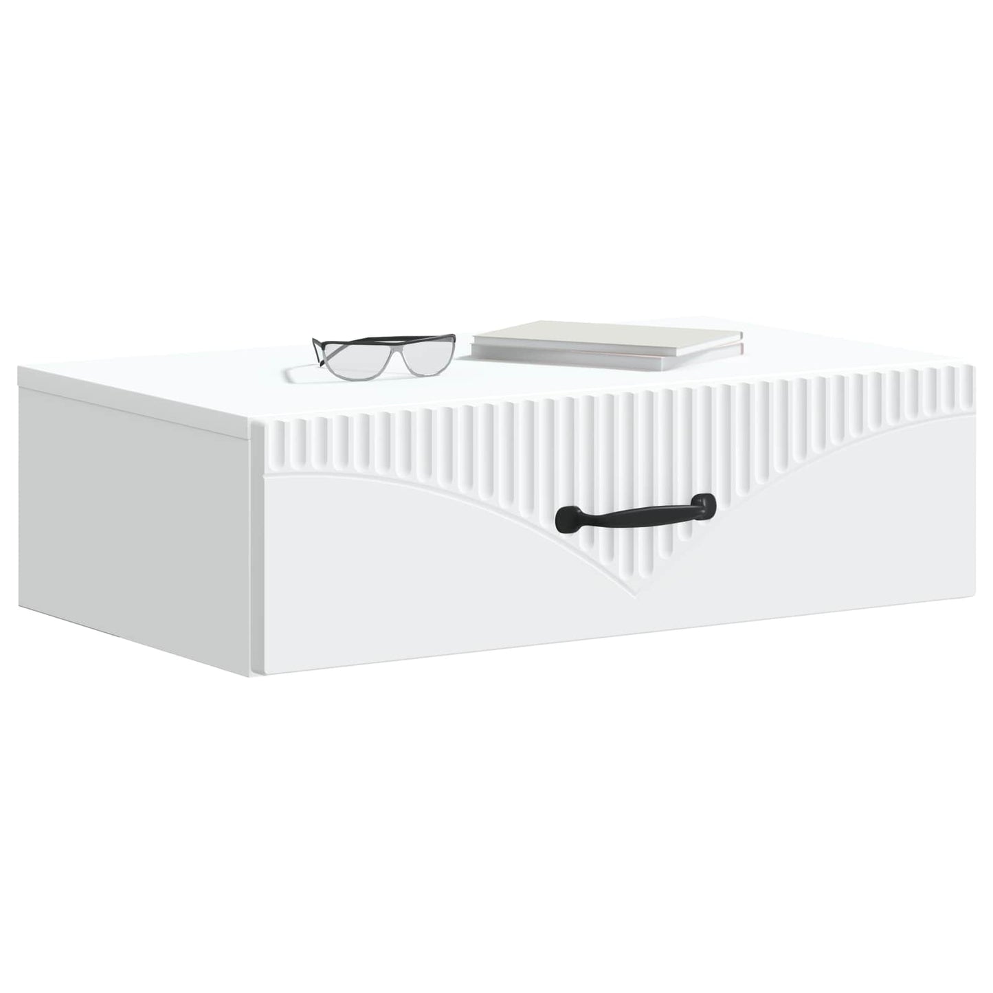 Tavolino da Parete Laterale Bianco 59 x 34,5 x 17 cm | homemem39