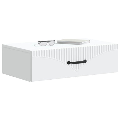 Tavolino da Parete Laterale Bianco 59 x 34,5 x 17 cm | homemem39
