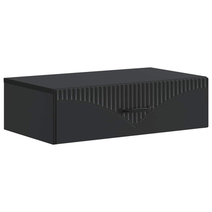 Tavolino da Parete Laterale Nero 59 x 34,5 x 17 cm