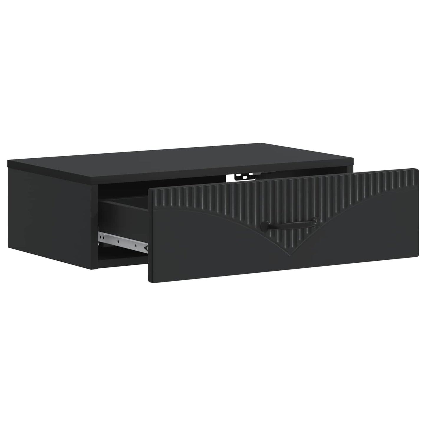 Tavolino da Parete Laterale Nero 59 x 34,5 x 17 cm