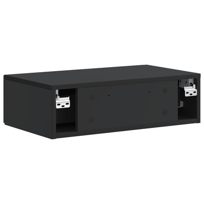 Tavolino da Parete Laterale Nero 59 x 34,5 x 17 cm | homemem39