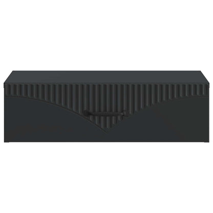 Tavolino da Parete Laterale Nero 59 x 34,5 x 17 cm | homemem39