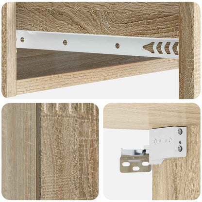 Tavolino da Parete Laterale Rovere Sonoma 59 x 34,5 x 17 cm | homemem39