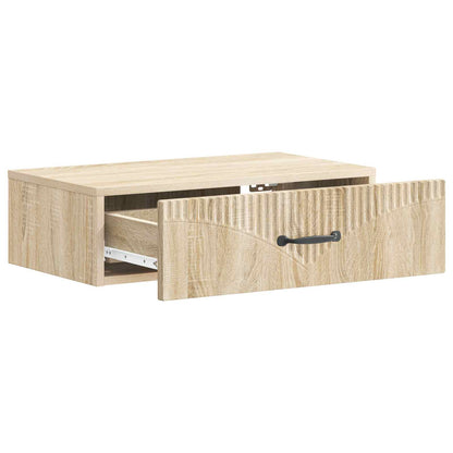 Tavolino da Parete Laterale Rovere Sonoma 59 x 34,5 x 17 cm | homemem39