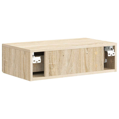 Tavolino da Parete Laterale Rovere Sonoma 59 x 34,5 x 17 cm