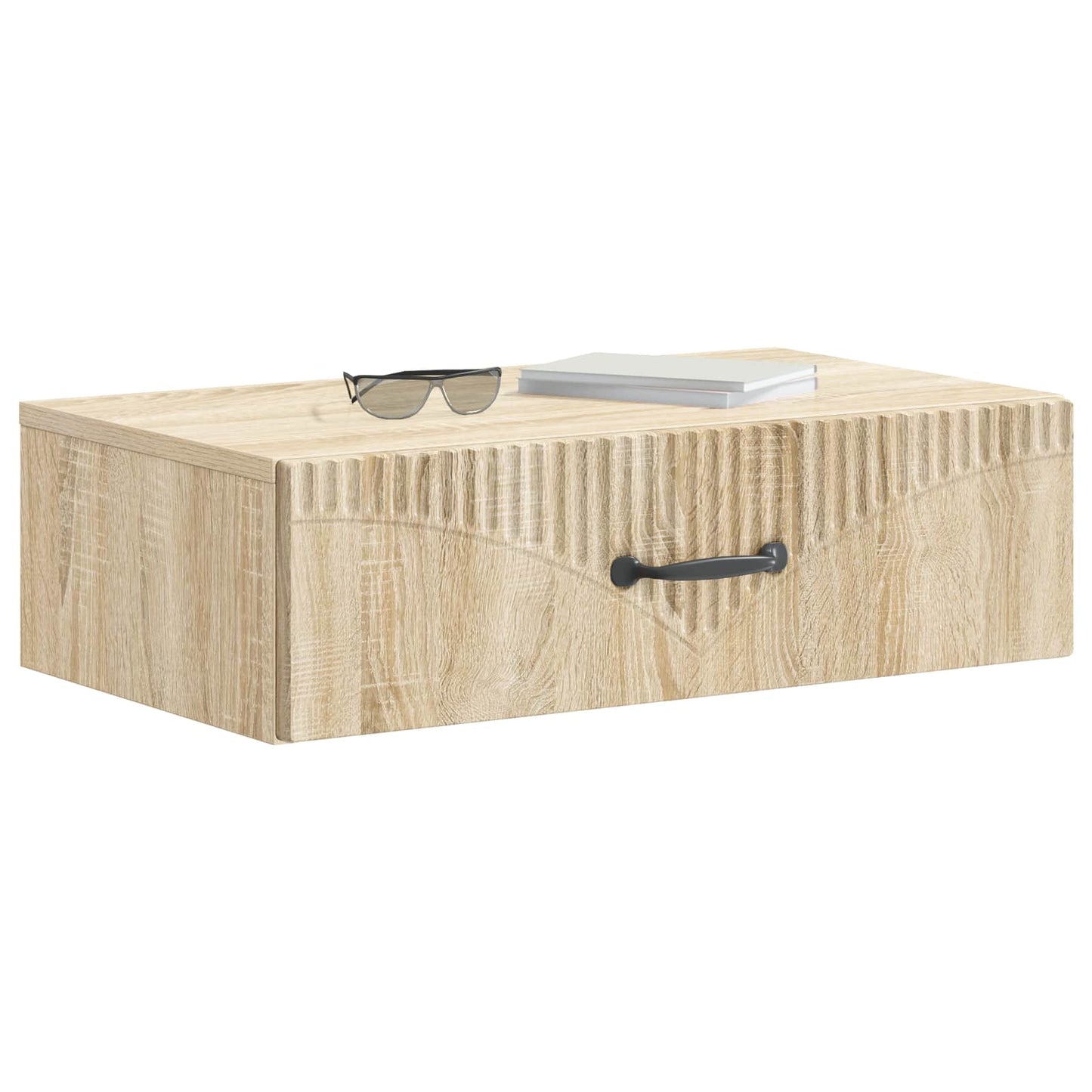 Tavolino da Parete Laterale Rovere Sonoma 59 x 34,5 x 17 cm | homemem39