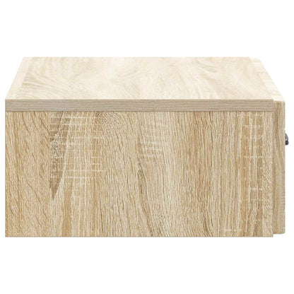 Tavolino da Parete Laterale Rovere Sonoma 59 x 34,5 x 17 cm