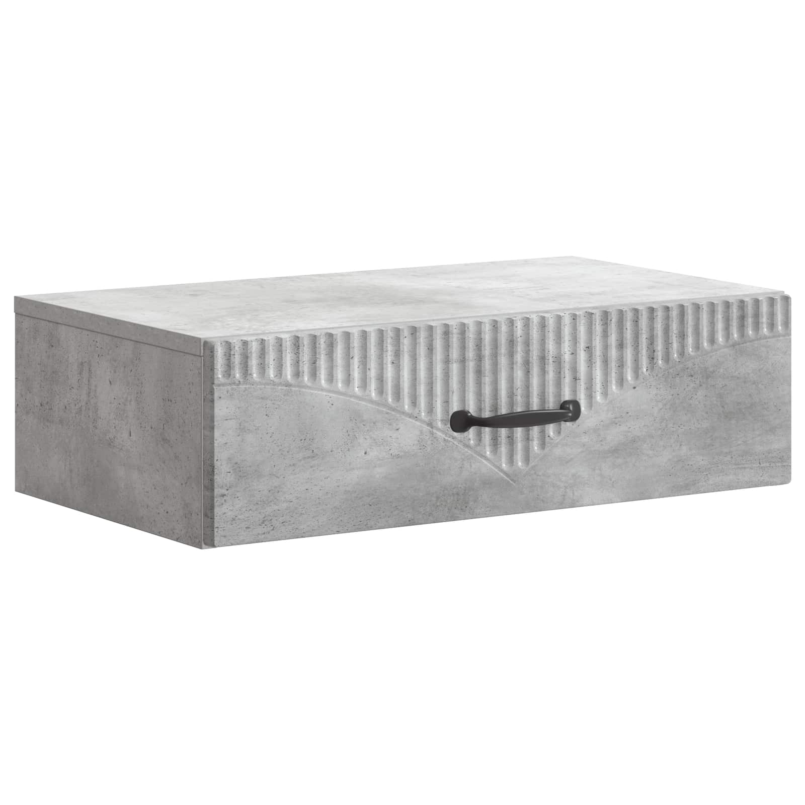 Tavolino da Parete Laterale Grigio Cemento 59 x 34,5 x 17 cm | homemem39