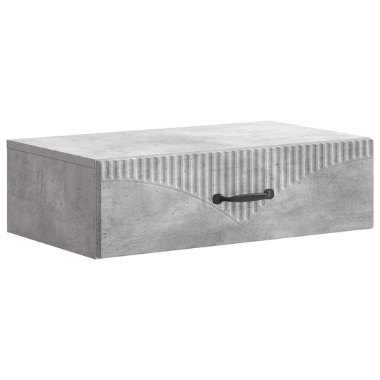 Tavolino da Parete Laterale Grigio Cemento 59 x 34,5 x 17 cm | homemem39