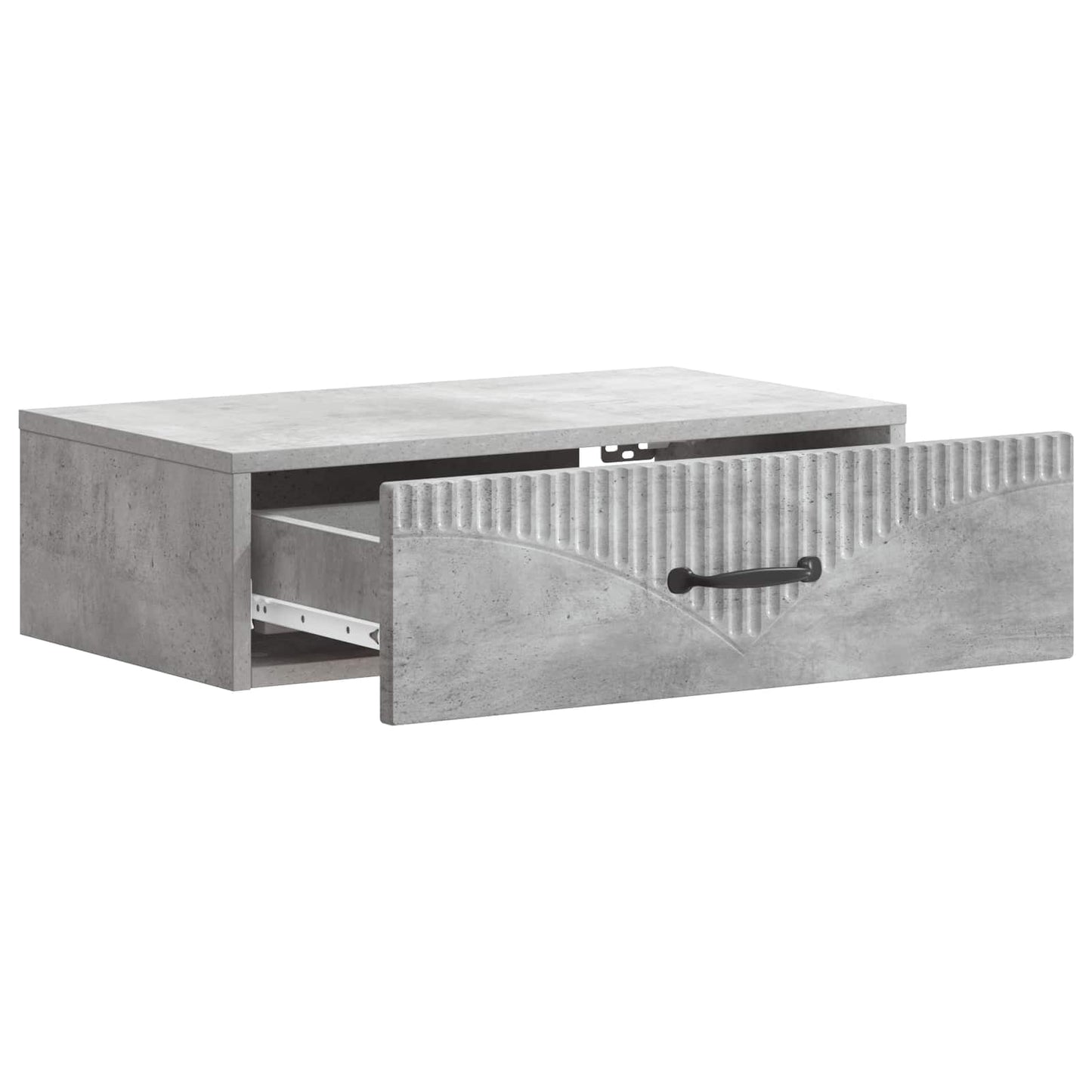 Tavolino da Parete Laterale Grigio Cemento 59 x 34,5 x 17 cm | homemem39