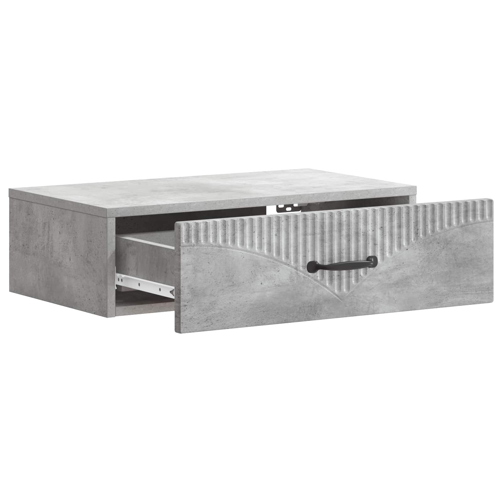 Tavolino da Parete Laterale Grigio Cemento 59 x 34,5 x 17 cm | homemem39