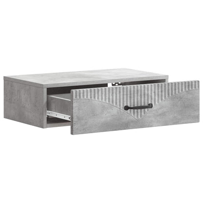 Tavolino da Parete Laterale Grigio Cemento 59 x 34,5 x 17 cm | homemem39