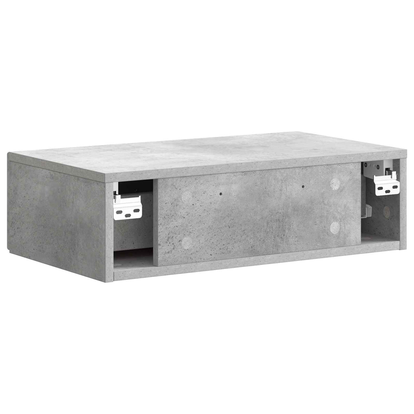 Tavolino da Parete Laterale Grigio Cemento 59 x 34,5 x 17 cm | homemem39