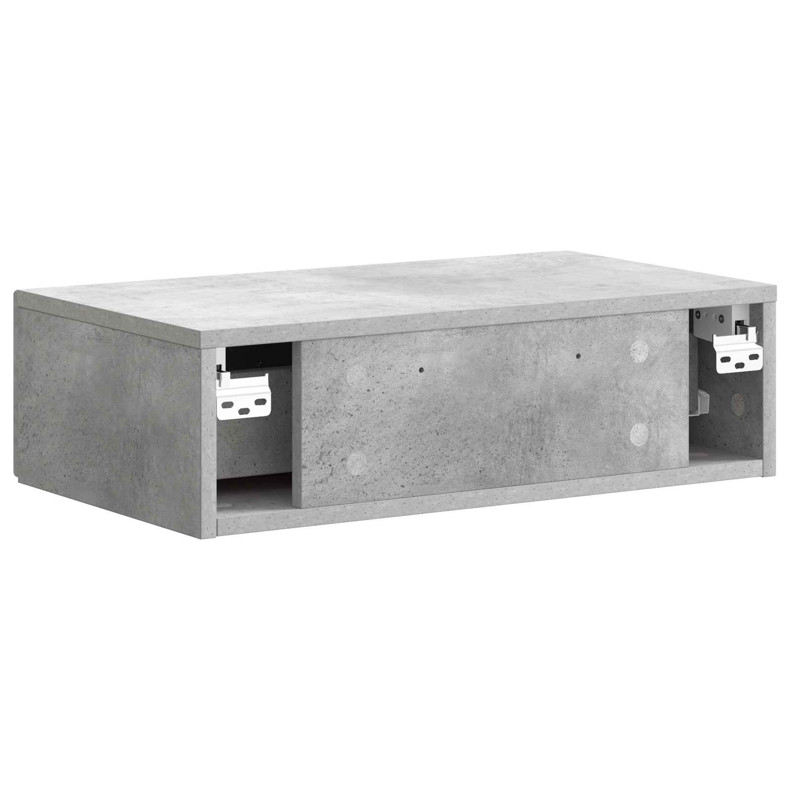 Tavolino da Parete Laterale Grigio Cemento 59 x 34,5 x 17 cm | homemem39
