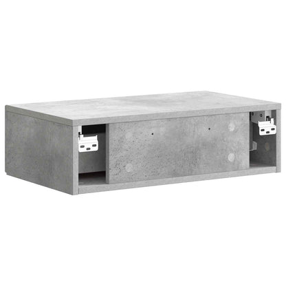 Tavolino da Parete Laterale Grigio Cemento 59 x 34,5 x 17 cm | homemem39