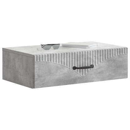 Tavolino da Parete Laterale Grigio Cemento 59 x 34,5 x 17 cm