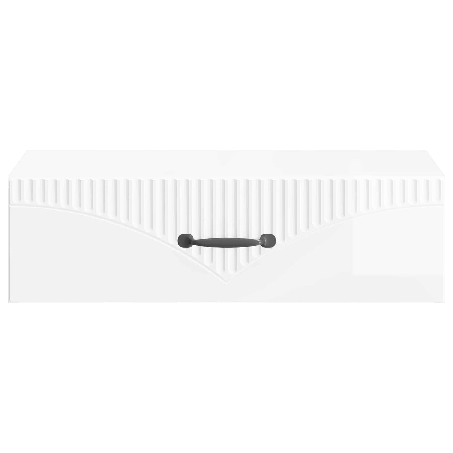 Tavolino da Parete Laterale Bianco Lucido 59 x 34,5 x 17 cm | homemem39