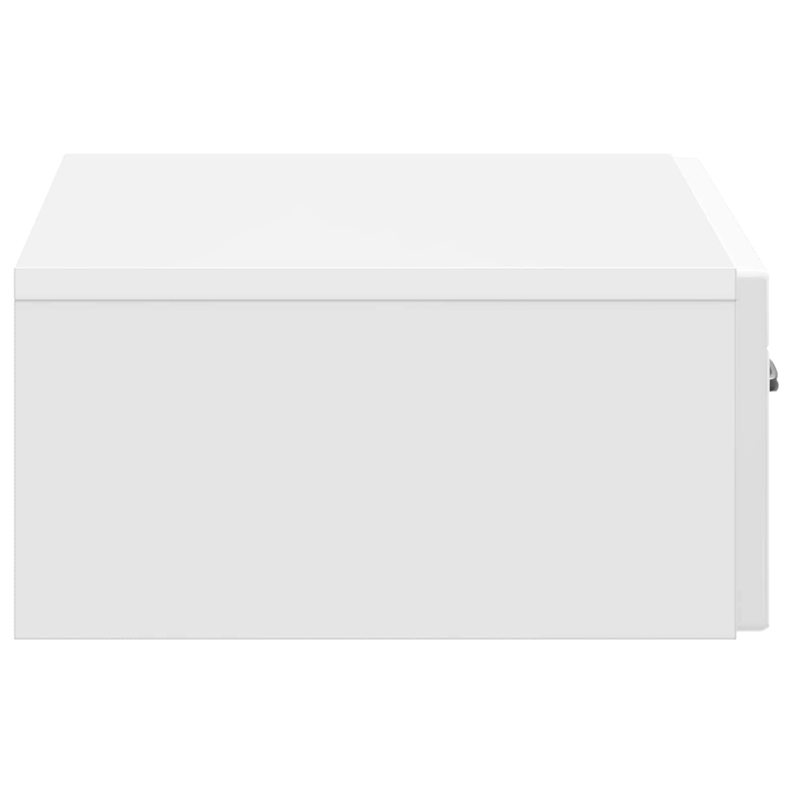 Tavolino da Parete Laterale Bianco Lucido 59 x 34,5 x 17 cm | homemem39
