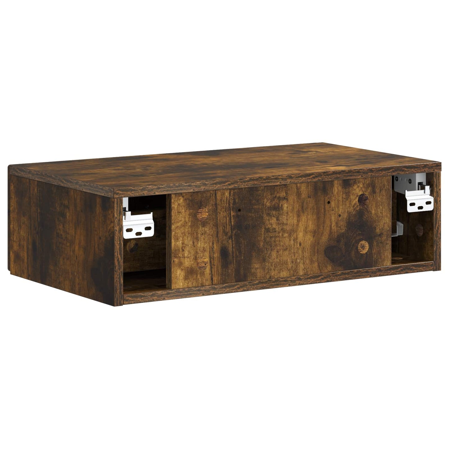 Tavolino da Parete Laterale Rovere Fumo 59 x 34,5 x 17 cm