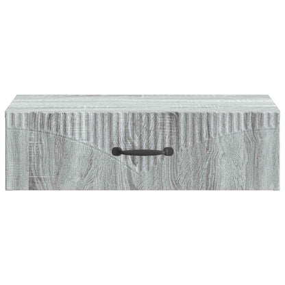 Tavolino da Parete Laterale Grigio Sonoma 59 x 34,5 x 17 cm | homemem39