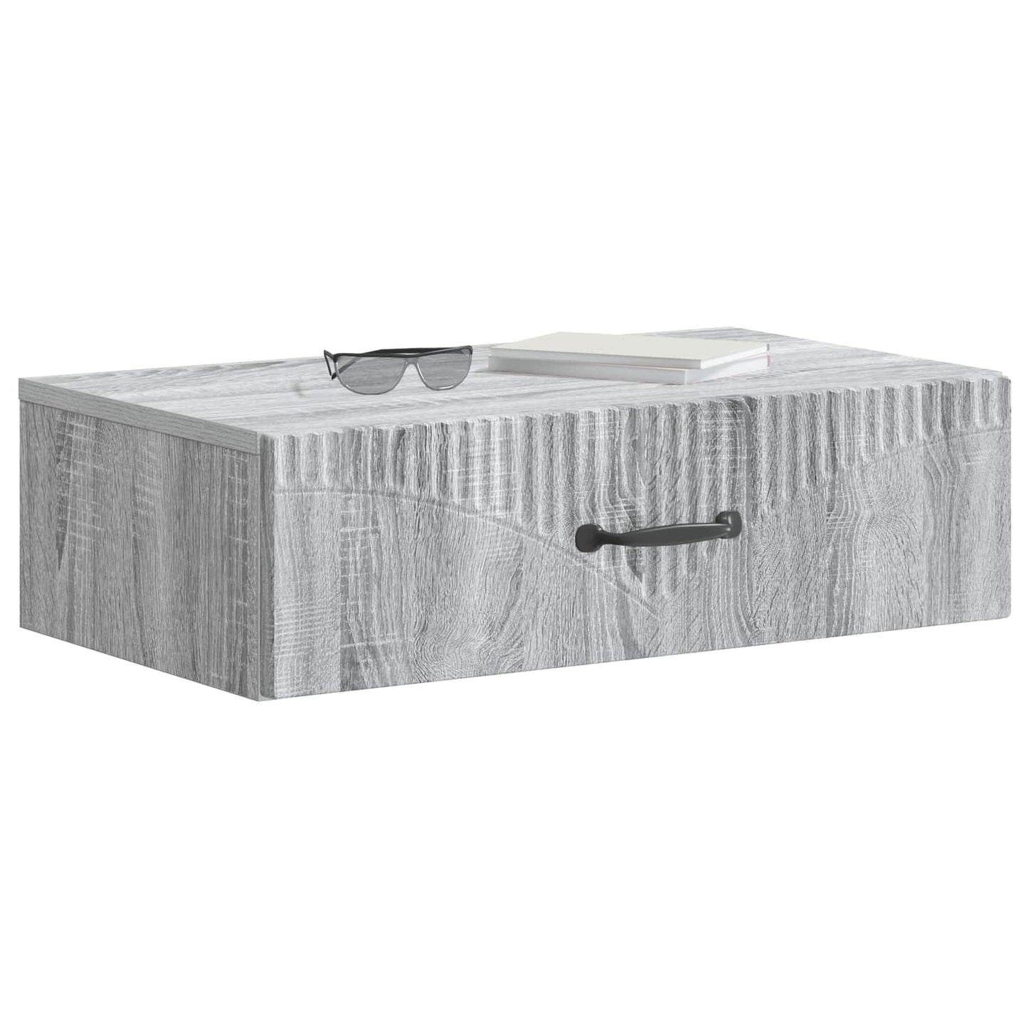 Tavolino da Parete Laterale Grigio Sonoma 59 x 34,5 x 17 cm | homemem39