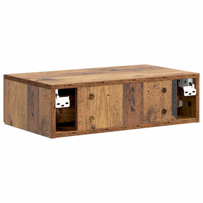 Tavolino da Parete Laterale Legno antico 59 x 34,5 x 17 cm