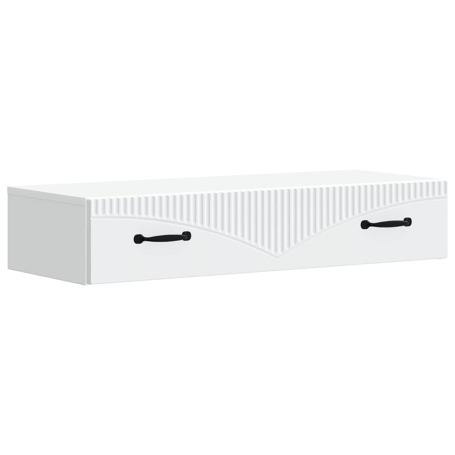 Tavolino da Parete Laterale Bianco 87,5 x 34,5 x 17 cm