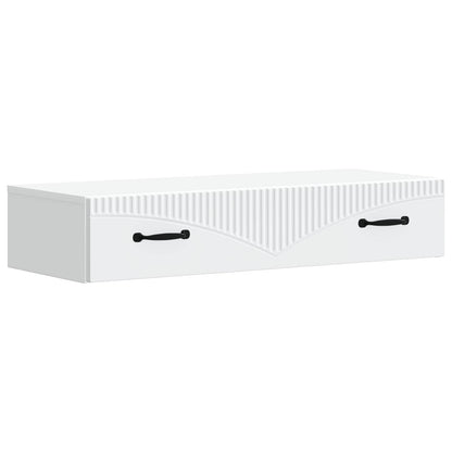 Tavolino da Parete Laterale Bianco 87,5 x 34,5 x 17 cm