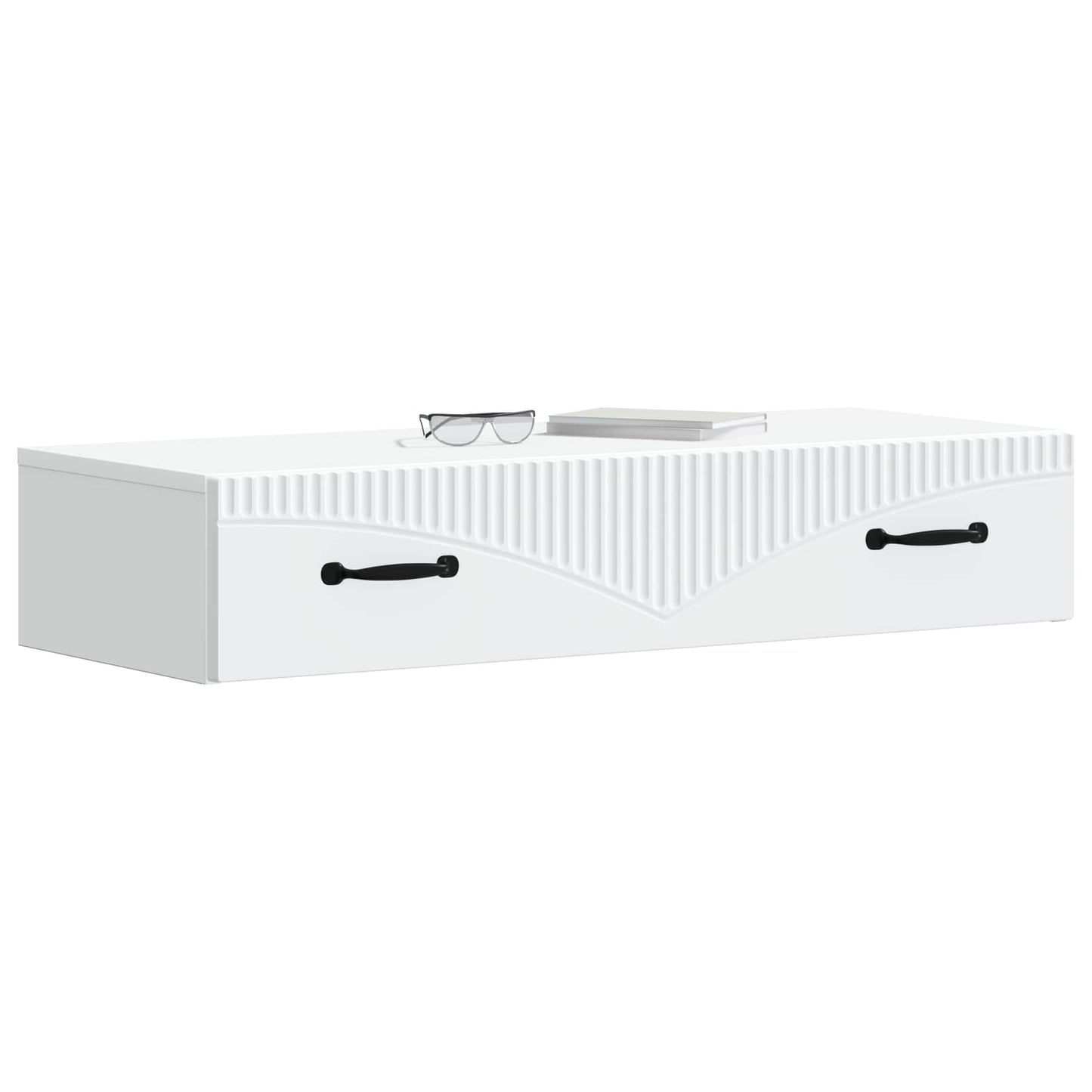 Tavolino da Parete Laterale Bianco 87,5 x 34,5 x 17 cm