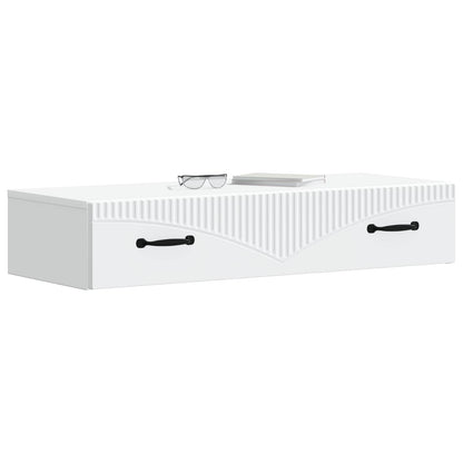 Tavolino da Parete Laterale Bianco 87,5 x 34,5 x 17 cm