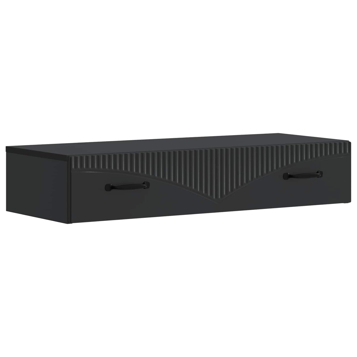 Tavolino da Parete Laterale Nero 87,5 x 34,5 x 17 cm