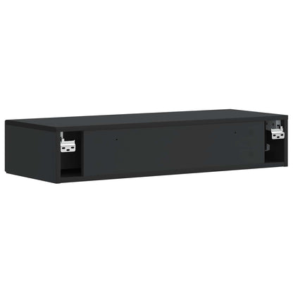 Tavolino da Parete Laterale Nero 87,5 x 34,5 x 17 cm | homemem39