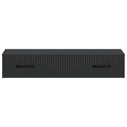 Tavolino da Parete Laterale Nero 87,5 x 34,5 x 17 cm | homemem39
