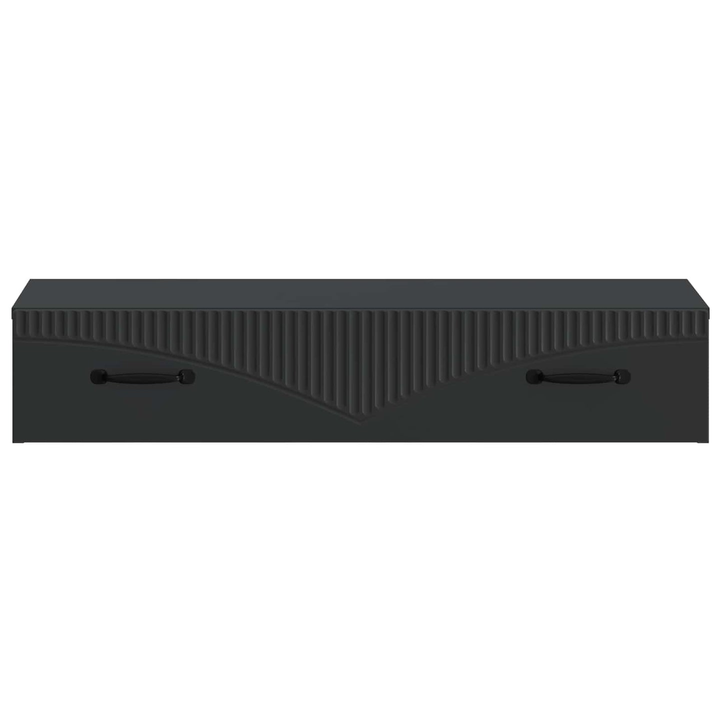 Tavolino da Parete Laterale Nero 87,5 x 34,5 x 17 cm