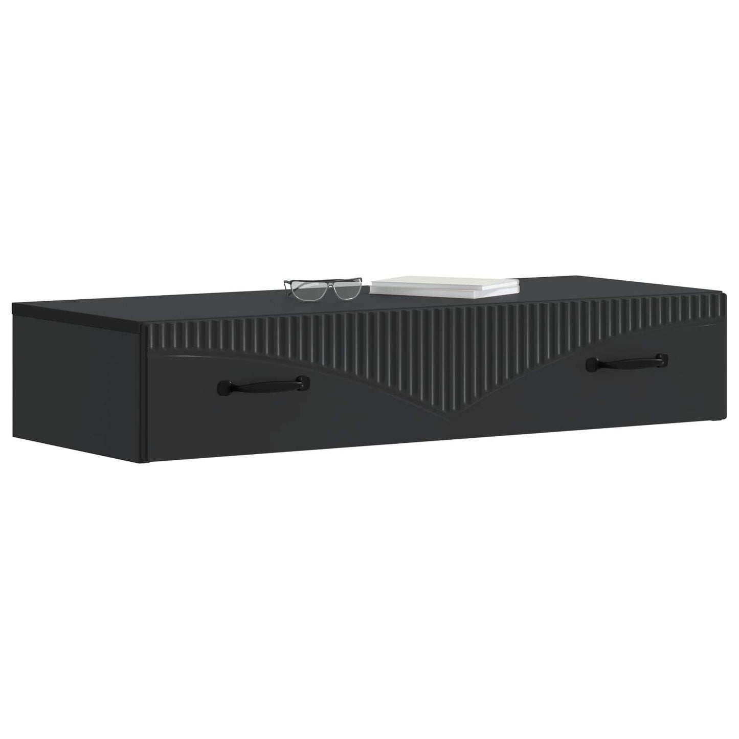Tavolino da Parete Laterale Nero 87,5 x 34,5 x 17 cm | homemem39