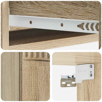 Tavolino da Parete Laterale Rovere Sonoma 87,5 x 34,5 x 17 cm | homemem39