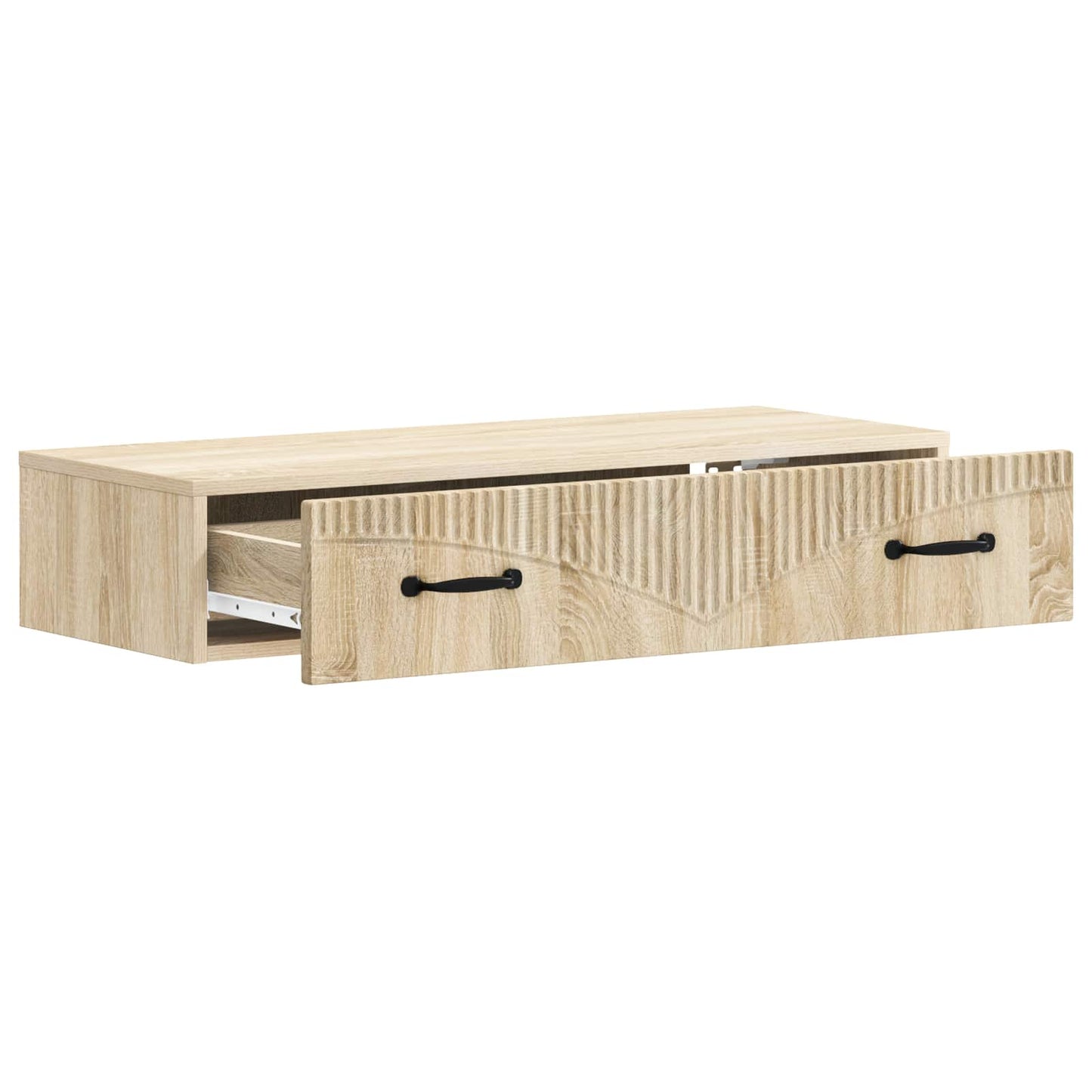 Tavolino da Parete Laterale Rovere Sonoma 87,5 x 34,5 x 17 cm
