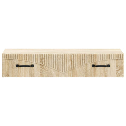 Tavolino da Parete Laterale Rovere Sonoma 87,5 x 34,5 x 17 cm | homemem39