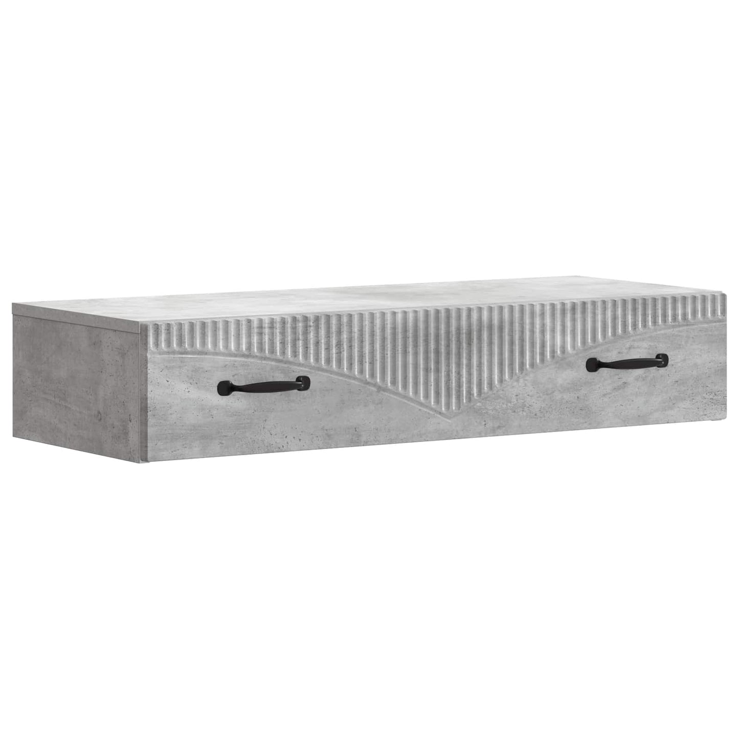Tavolino da Parete Laterale Grigio Cemento 87,5 x 34,5 x 17 cm