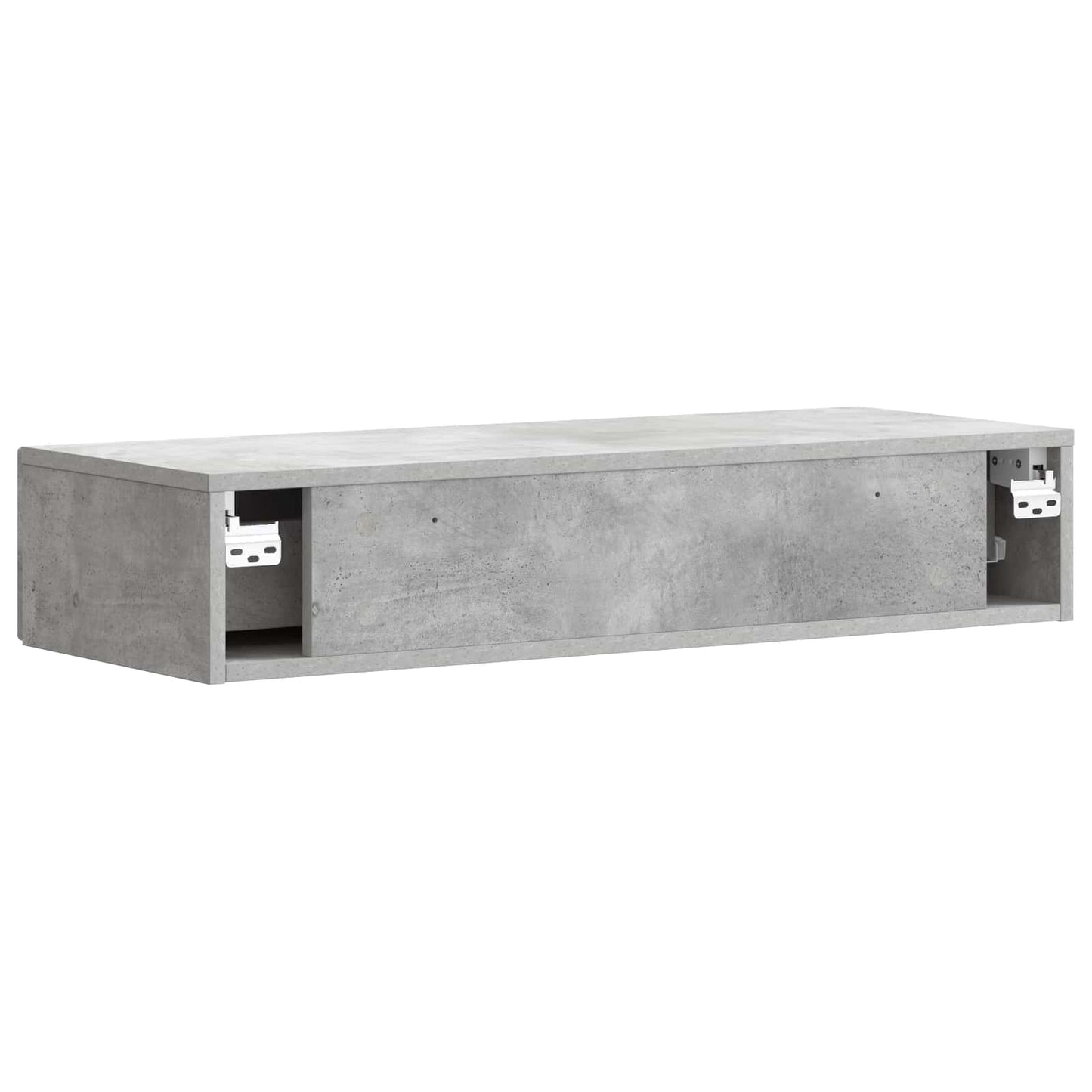 Tavolino da Parete Laterale Grigio Cemento 87,5 x 34,5 x 17 cm